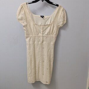 Pac Sun Beverly and Beck Size Medium Lacy Ivory Dress